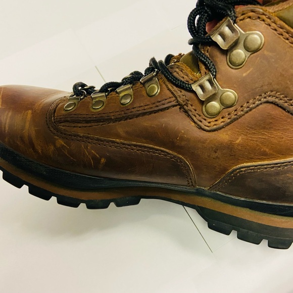 Timberland Unisex Euro Hiker Hiking Boots 100% Brown Leather 7 1/2 EUC - Picture 4 of 13